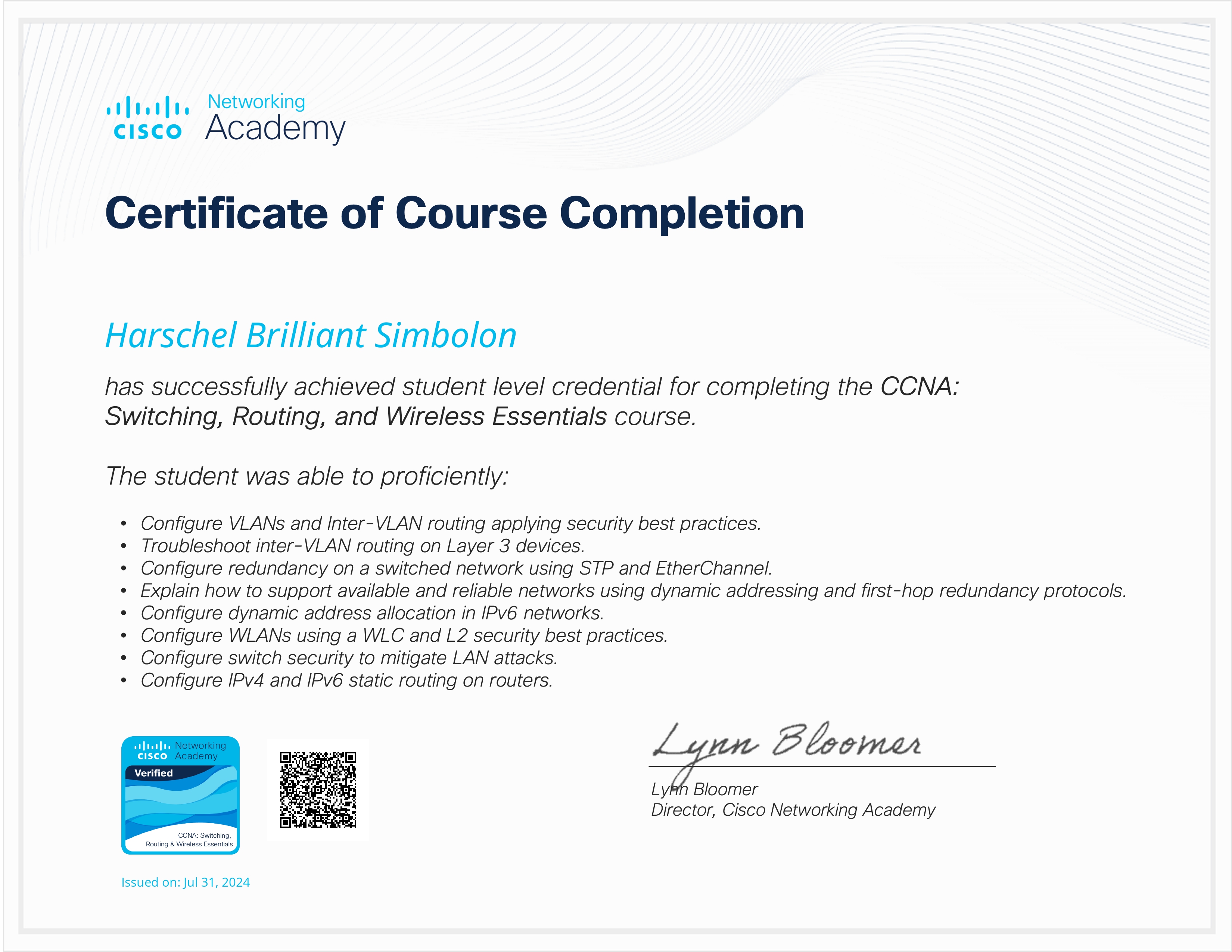 Certificate Page 2